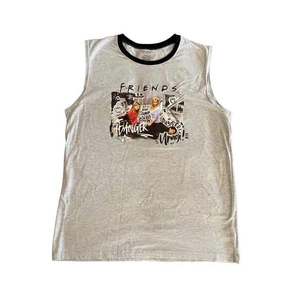 Friends Television Show Unagi Graphic Muscle Ringer T-Shirt Unisex Gray Size XL - Picture 1 of 6